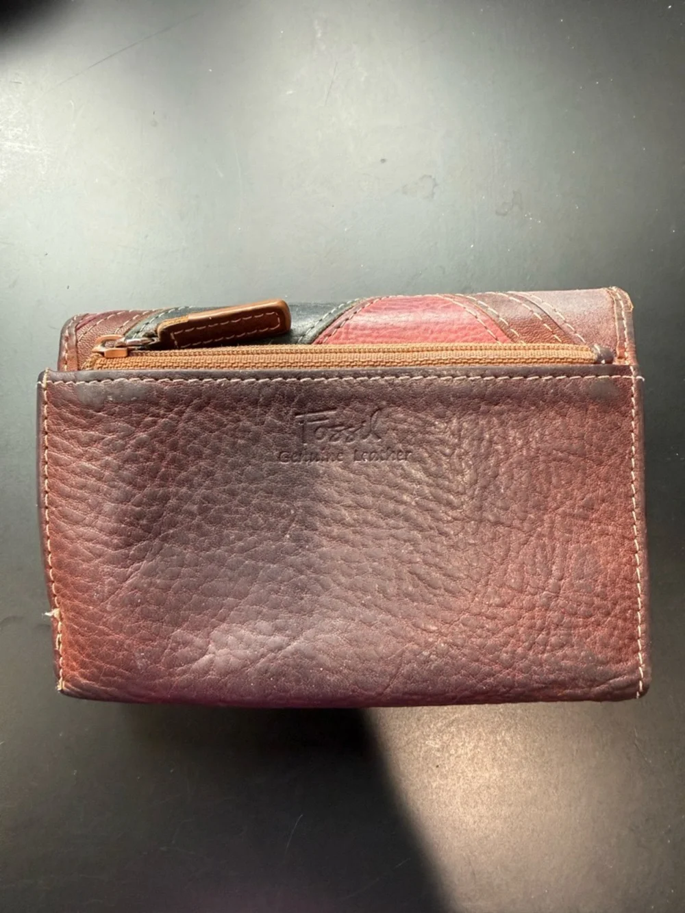 Fossil‎ Multi-Color Leather Women's Wallet - Patchwork Design